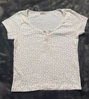 Floral Button Up Tee
