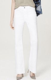 NWT Ann Taylor LOFT Wide Leg Trouser Jeans Pants in White SZ 26