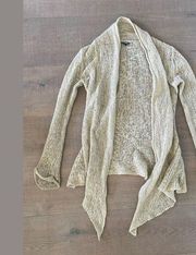 wooden ships beige wool mohair knit cardigan open sweater