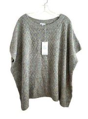 NWT Johnny Was Calme Basket Weave Knit Poncho Sweater One Size Sage Green Cozy