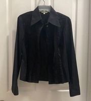 Max studio size medium black button down