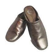 White Mountain Darlene Leather Mules, Bronze, 8