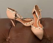 Halogen Strappy Nude Heels Size 6.5