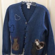 Ladies Breckinridge kitty kat cardigan ps