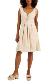 INC TIE DETAIL KNEE-LENGTH FIT & FLARE DRESS Size 14”