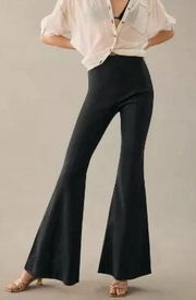 Maeve x Anthropologie Slim Trumpet Flare Pants size 8 in Black