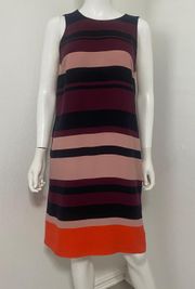 Ann Taylor Women’s Striped Midi Sleeveless Lining Dress With Pockets Size Medium