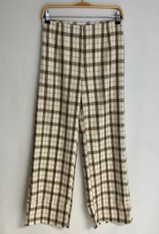 Plaid Straight Leg Pants NWOT 