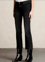 All Saints Zoe Raw Hem Black Jeans 