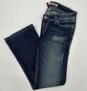 Buckle BKE Denim Stella Boot Cut Jeans Distressed Bleached Size 26 X 31.5