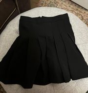 Black Pleater Mini Skirt