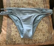 Strappy Cheeky Bikini Bottoms Size M Blue