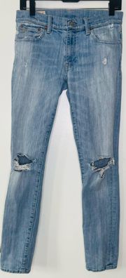 Ralph Lauren Light Wash Tompkins Skinny Jeans