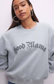 Good American Good Mama Sweatshirt Heather Grey Sz 1 (S)