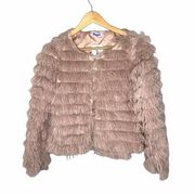 NWT Militaty Hippie Shaggy Fur Jacket Small ~