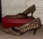 New in Box Ellen Tracy Animal Print  Heels Sz 9.5