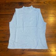 Vintage Blue Mock Neck