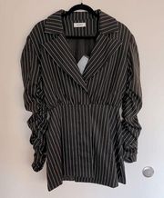 Danielle Guizio Pinstripe Blazer Dress