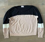 beach riot panel color block long sleeve top