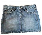 Old Navy Y2K Blue Western Preppy Boho Denim Jean Micro Mini Skirt