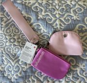 Dahlia Pink Dual Pouch Wristlet