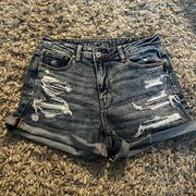 American Eagle  Outfitters Distressed high rise mom jean shorts size 4