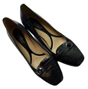 Naturalizer N5 comfort black leather pump heel women 8.5