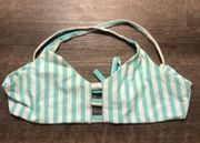 Zaful  bikini top aqua stripe