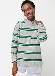 J. Crew Oversized Striped crewneck sweater