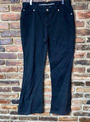 Arizona Jean Co Black Wash Denim Flare Bootcut Jeans Women's Size 16.5 Plus