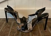 snake print heels size 38 or 8