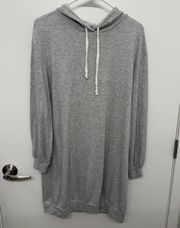 Saturday Sunday Grey Hoodie Sweatshirt Dress