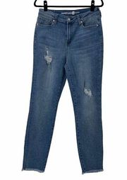 Max Studio Indigo High-Rise Skinny Jeans.