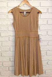 NWT 2b.Rych tan pleated dress size 0