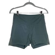 Balance Collection Athletic Workout Spandex Biker Shorts Gym Yoga Green Medium