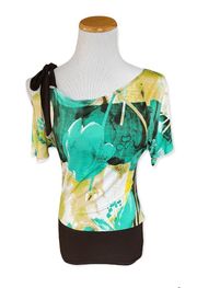 Womens Agaci Cold Shoulder Empire Waist Top - Sz S