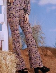 ModCloth "Way Out Yonder" Paisley Flare Pants. Size 8