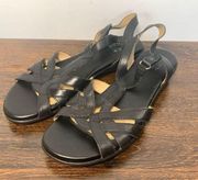 Naturalizer black leather sandal nella size 8