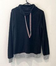 Hem and Thread Womens Pullover Fleece Cowl Neck Sweater | Medium