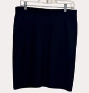 J Jill Stretch Knit Pull On Skirt Black PS