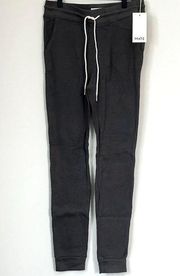 NWT RARE MATE the Label Charcoal Gray Organic Thermal Waffle Jogger - S