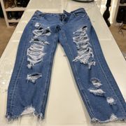 distressed stretch mom Jean size 8