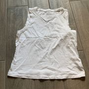 Intermix cotton white tank