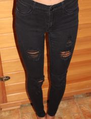 Distressed Black Jeans