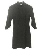 MILLY High Neck Open Back Mini Dress 2 black