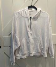 White Qtr zip sweatshirt size Med