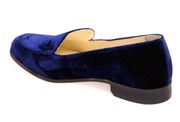 Blue Regency Velvet Slip on Loafers