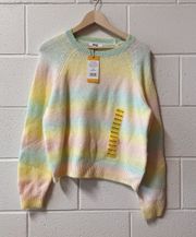 NWT  PASTEL RAINBOW KNIT SWEATER