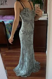 Silver Prom Dress