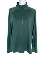 SALE Soybu Yoga Quarter Zip Long Sleeve Running Mock Neck Pullover Green Size XL